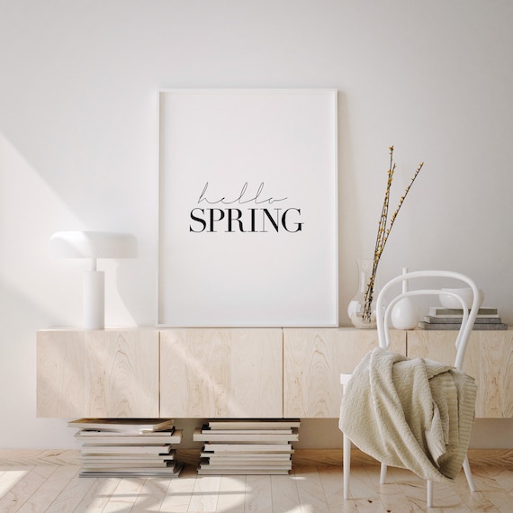 Hello Spring Print, Modern Spring Printable, Hello Spring Download, Printable Hello Spring, Hello Spring Digital, Hello Spring Printable Art