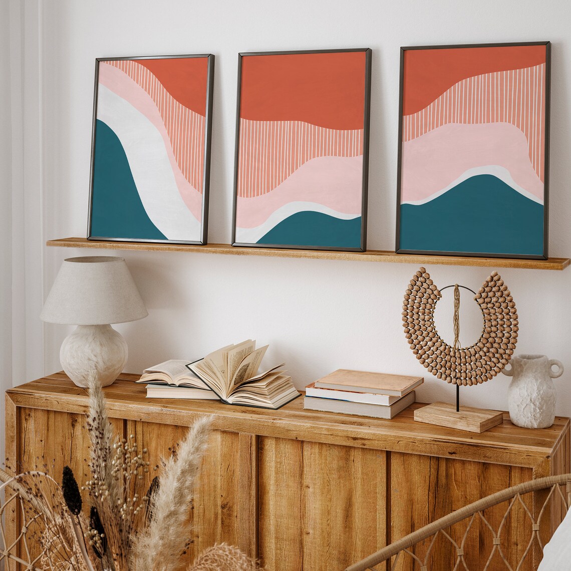 Boho Abstract Wall Art Above Bed Wall Decor Boho Wall Decor - Etsy