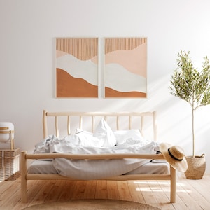 Abstract Bedroom Print, Printable Abstract Set, Boho Wall Decor, Boho Prints, Farmhouse Bedroom Decor, Modern Room Decor, Neutral Art Print image 4