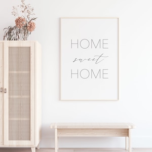 Sweet Home Printable Wall Decor Scandinavian Living Room - Etsy