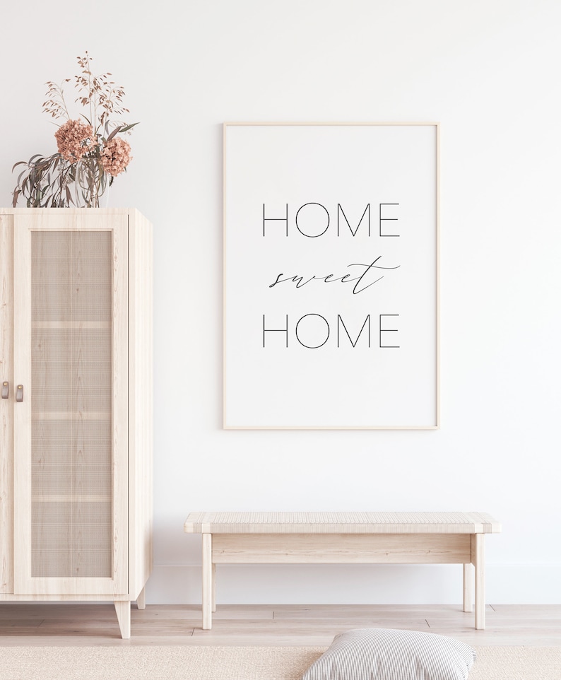 Sweet Home Printable, Wall Decor Scandinavian, Living Room Wall Art, Wall Prints Bedroom, Minimalist Print, Inspirational Quote, Poster image 6