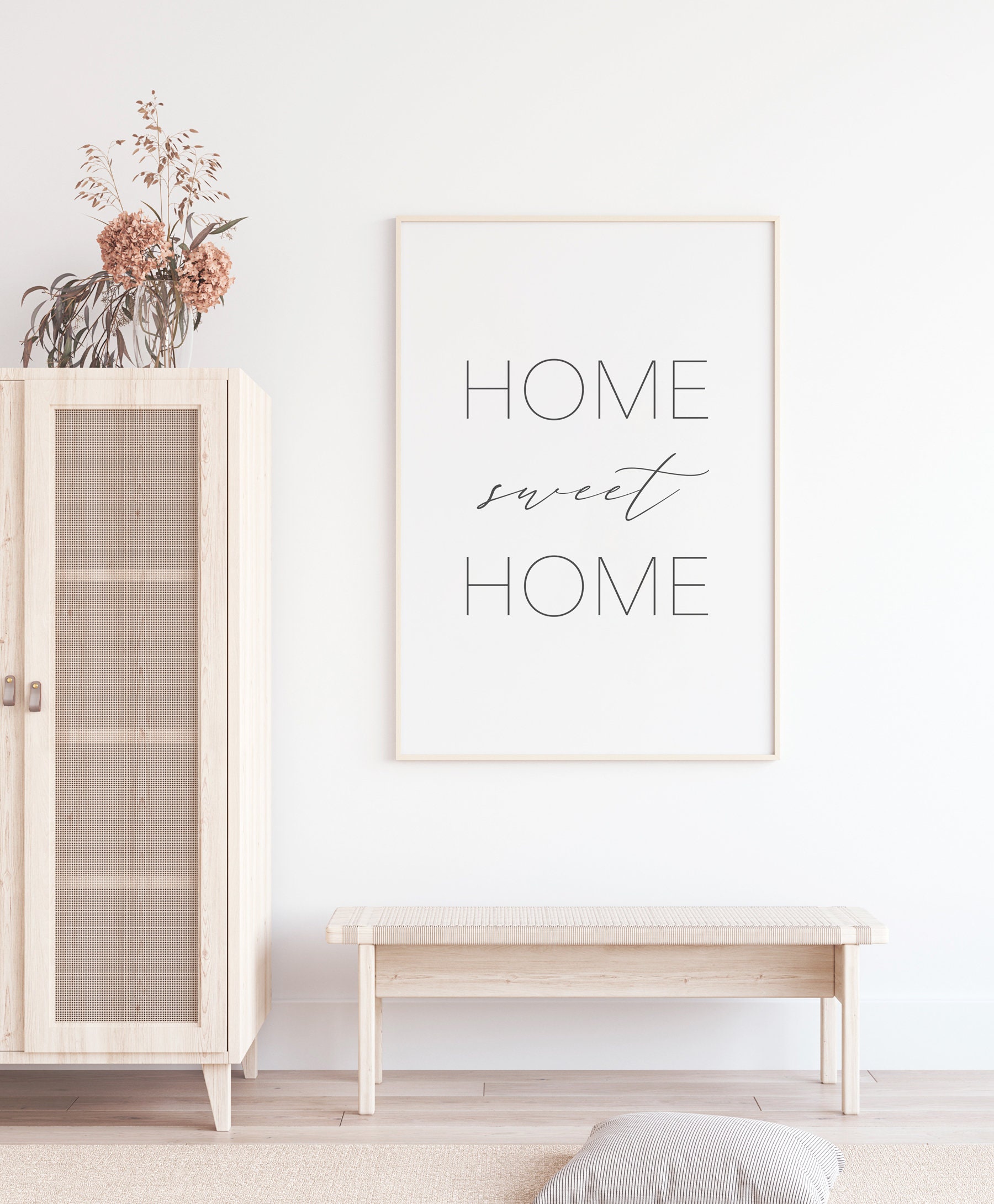 Sweet Home Printable Wall Decor Scandinavian Living Room | Etsy