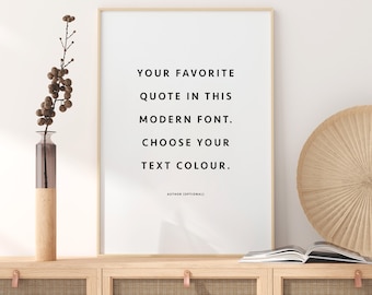 Custom Quote Printable, Song Lyrics Prints, Personalized Quote Print, Modern Custom Wall Art, Custom Quote Poster, Personalized Poster