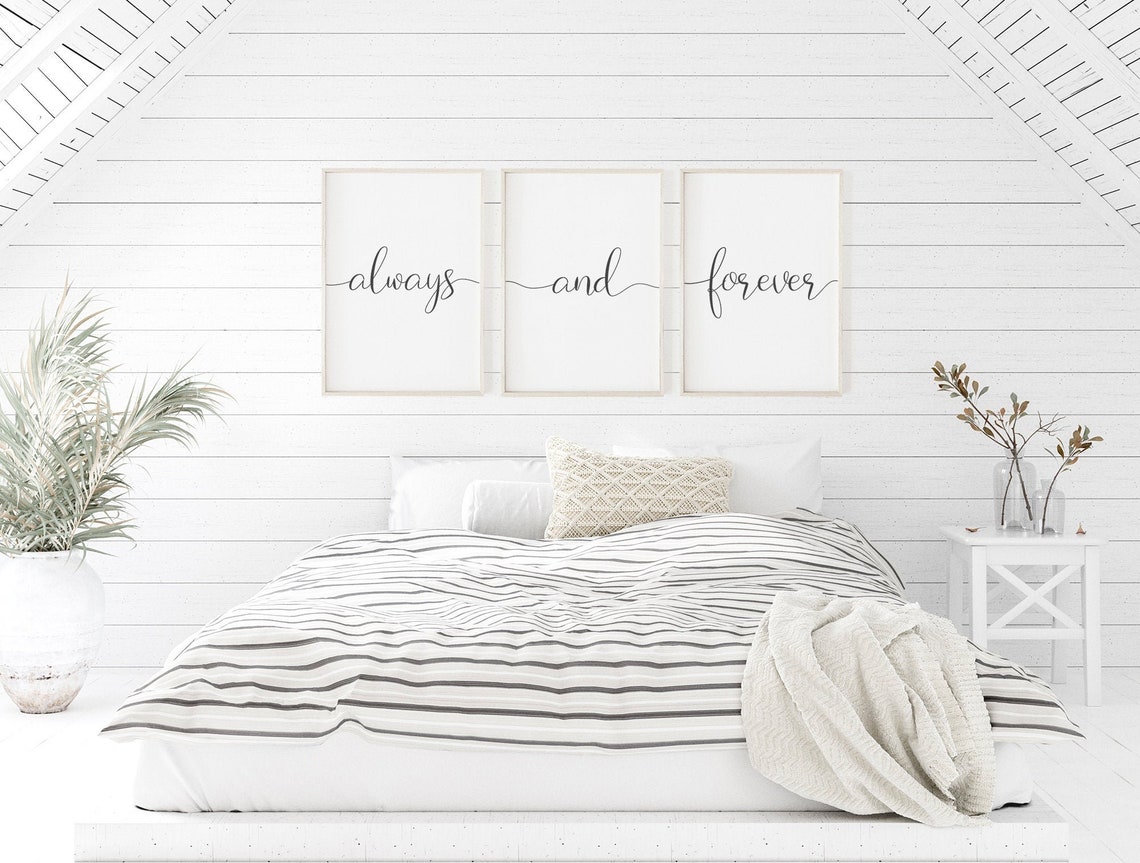 Always and Forever Printable Bedroom Print Set of 3 Above - Etsy