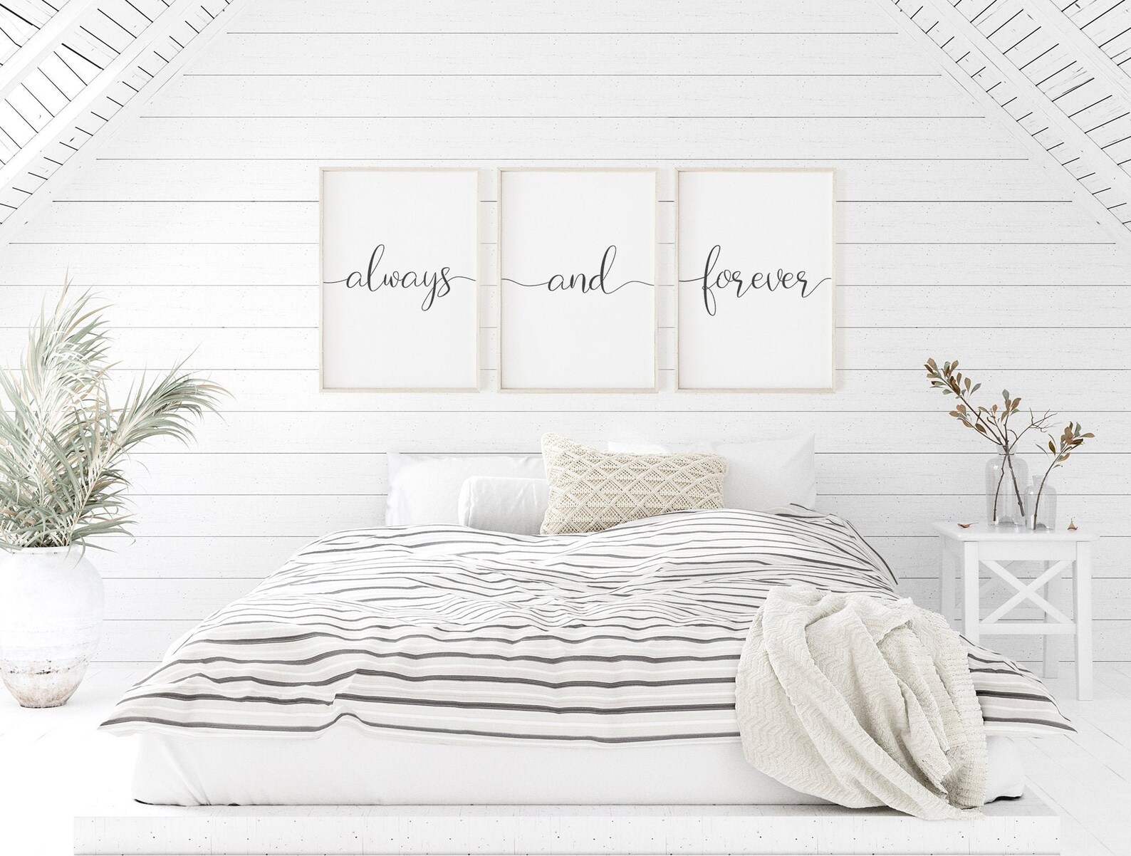 Always and Forever Printable Bedroom Print Set of 3 Above - Etsy