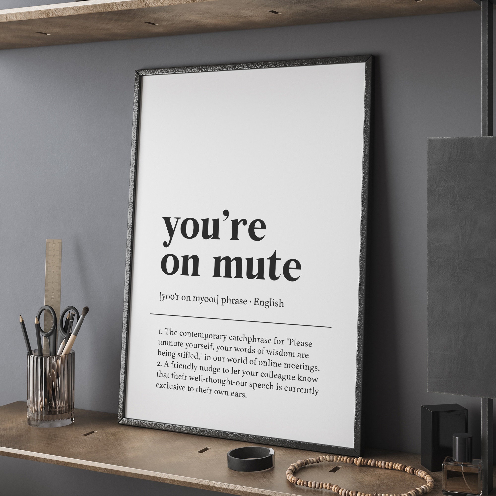 Office Wall Decor Funny Office Wall Art Funny Definition Etsy Canada