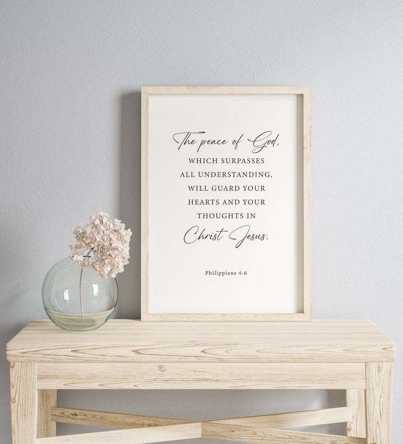 Philippians 4:6 Printable Bible Verse Inspirational Christian - Etsy