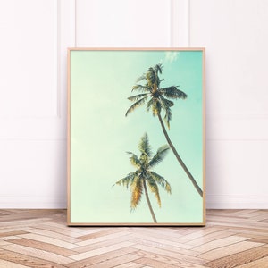 Plantas en vivo, hoja de palma, Verano Svg, Palm Tree Print, decoración de la sala de estar, arte de la pared de California, arte de la pared costera, regalo de los amantes de la playa imagen 3