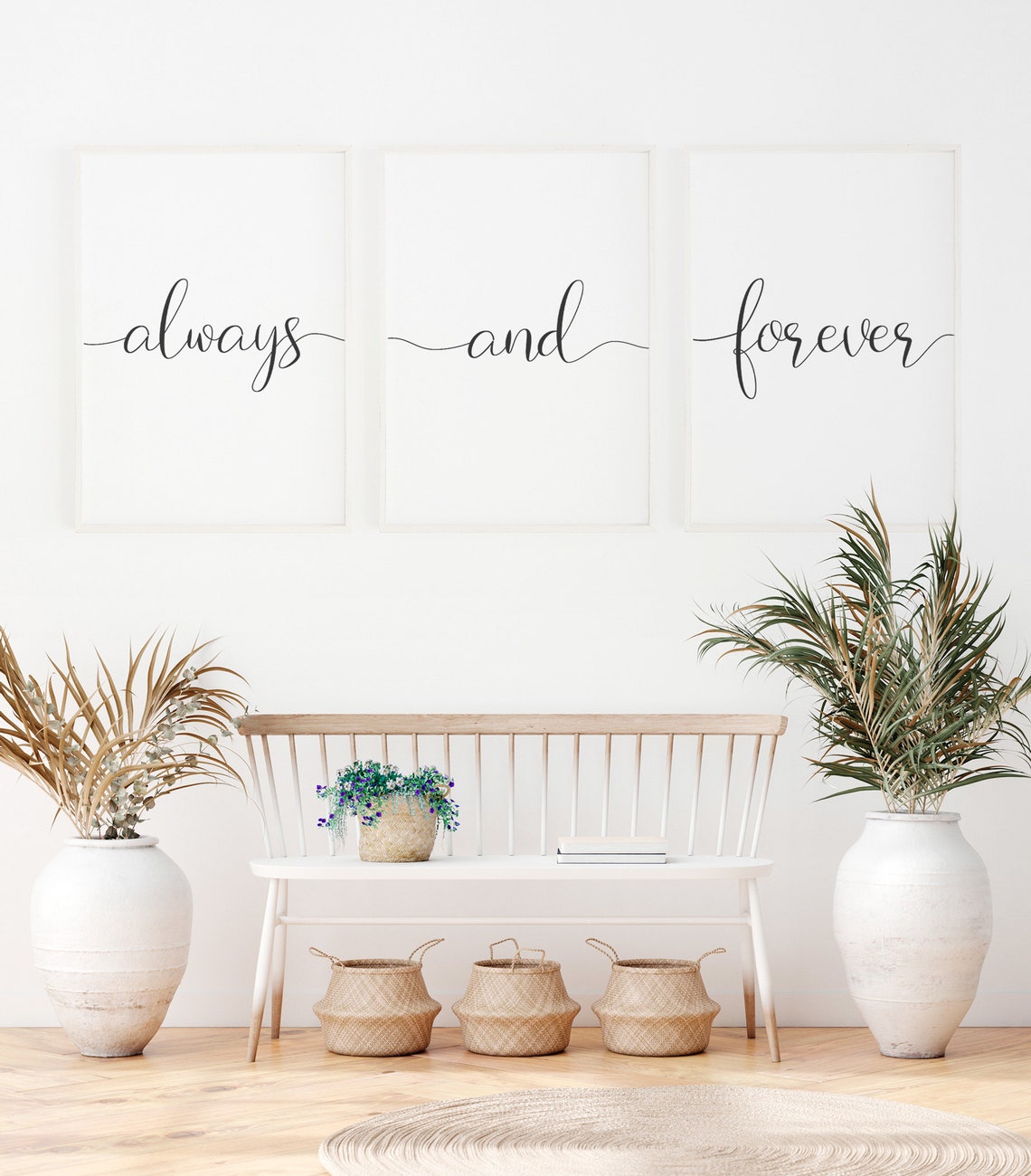 Always and Forever Printable Bedroom Print Set of 3 Above - Etsy