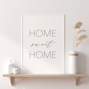 Sweet Home Printable, Wall Decor Scandinavian, Living Room Wall Art, Wall Prints Bedroom, Minimalist Print, Inspirational Quote, Poster image 4