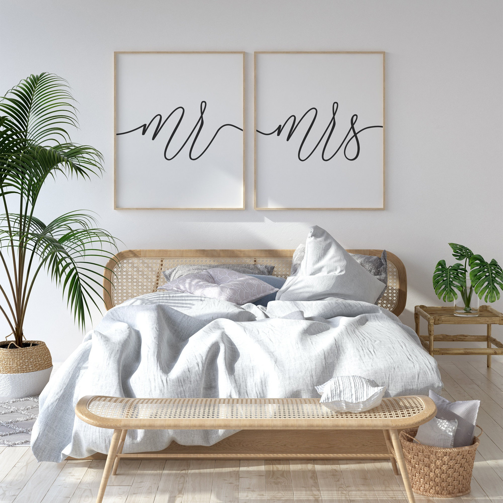 Mr & mrs bedroom decor deals