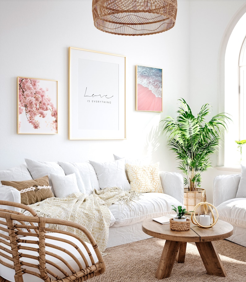 Bedroom Decor Women 3 Piece Wall Art Botanical Print Set | Etsy