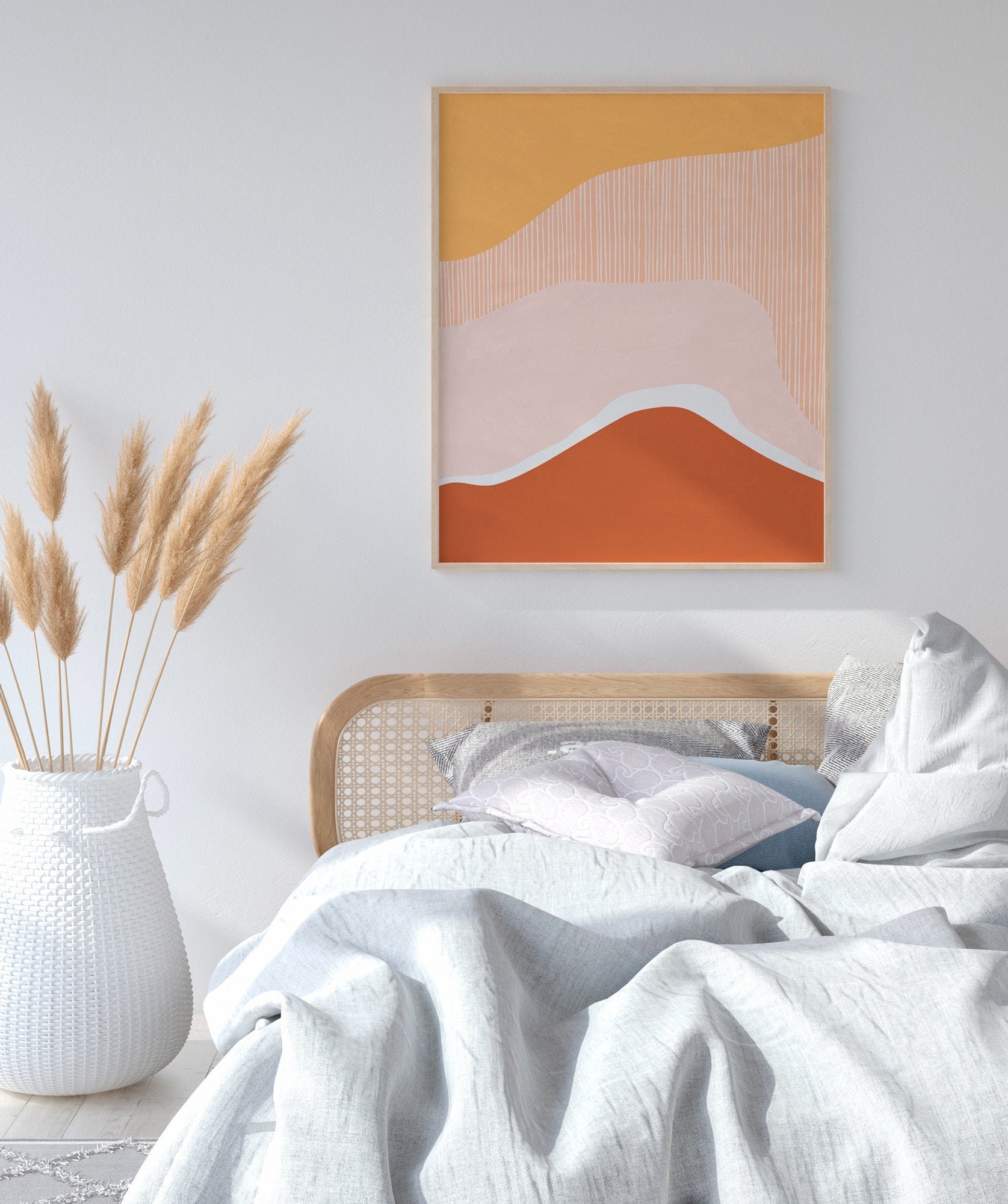 Boho Bedroom Decor Printable Wall Art Abstract Prints Etsy