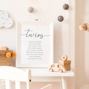 Twins Wall Decor, Twins Print, Twins Nursery Print, Twin Print, Twins ...