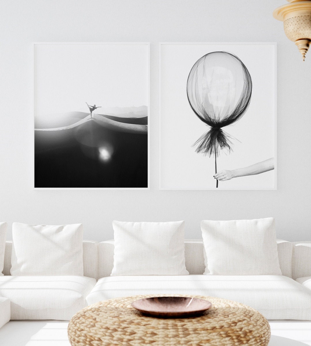 Black and White Prints for Bedroom, Girl Bedroom Print, Set of Prints, Bedroom Decor, Above the ...