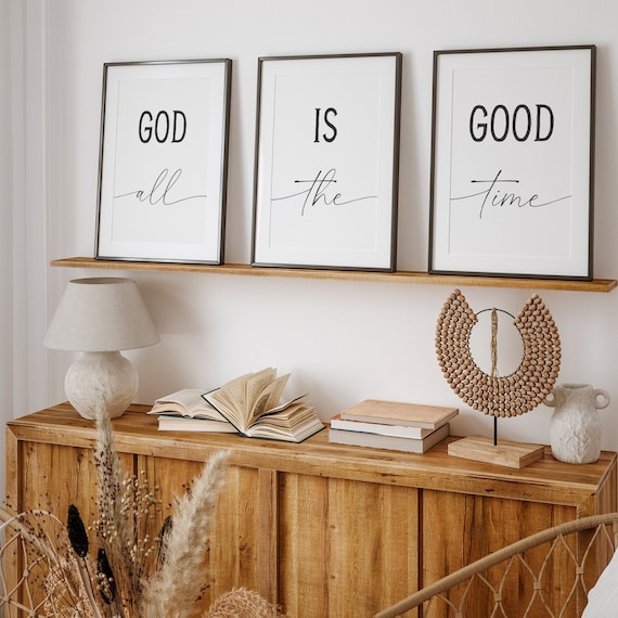 Bible Verse Print God is Good Wall Art Set of 3 Printable Etsy