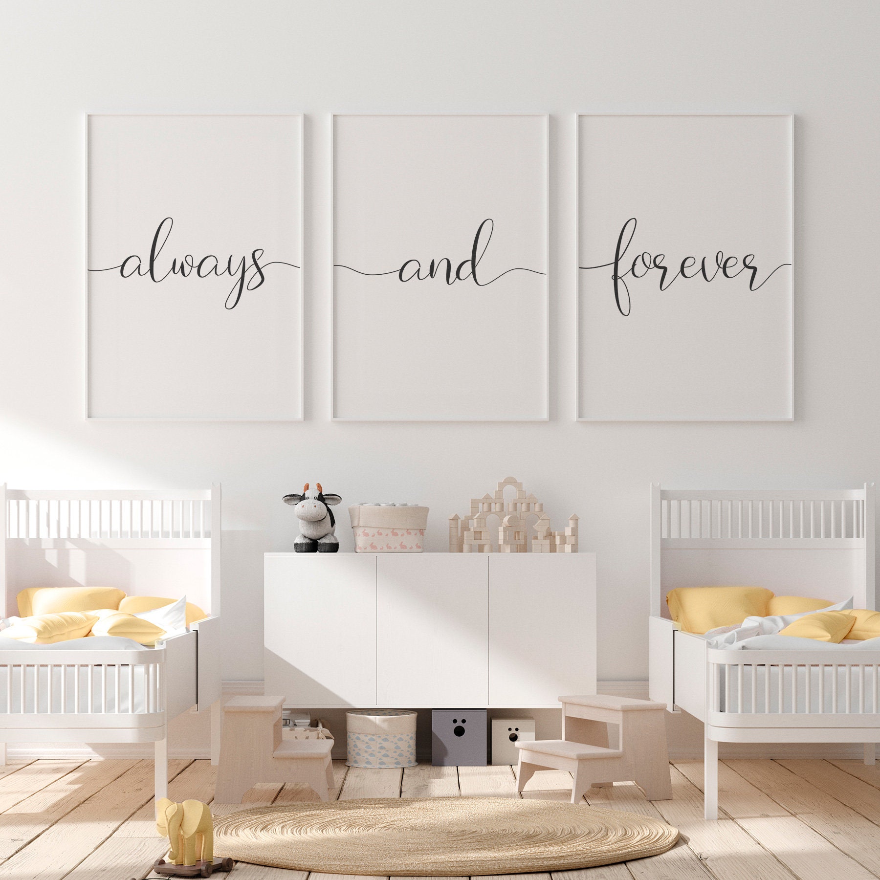 Always and Forever Printable Bedroom Print Set of 3 Above - Etsy