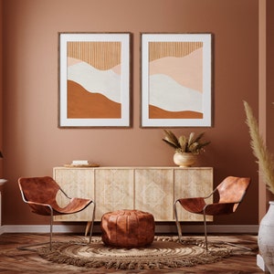 Abstract Bedroom Print, Printable Abstract Set, Boho Wall Decor, Boho Prints, Farmhouse Bedroom Decor, Modern Room Decor, Neutral Art Print image 5