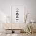 Moon Print, Phases of the Moon, Moon Wall Art, Moon Phases Poster, Lunar phases, Moon Phase Pictures, Moon Poster, Digital download. 