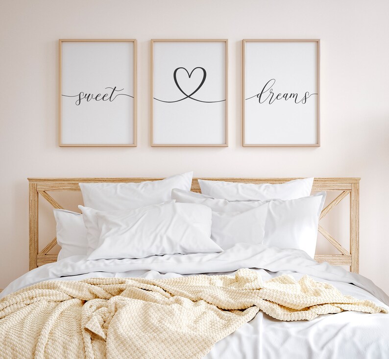 Sweet Dreams Wall Decor Bedroom Wall Art Sweet Dreams Heart Etsy