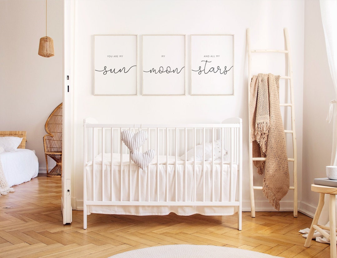 Nursery Wall Art, Nursery Printable, Bedroom Print Set, Above Bed Print ...