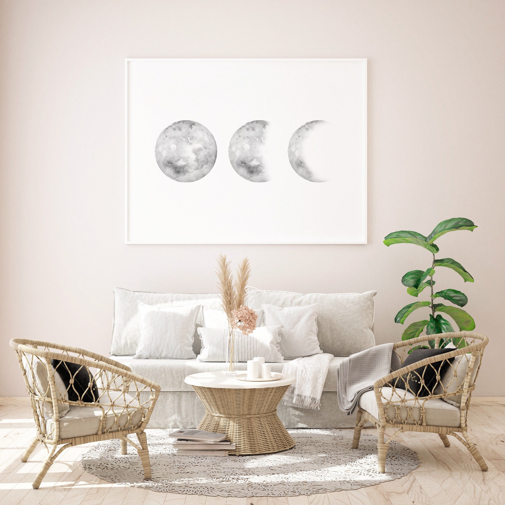 Moon Phase Wall Art, Moon Phase Print, Download Moon Phases Wall Art ...