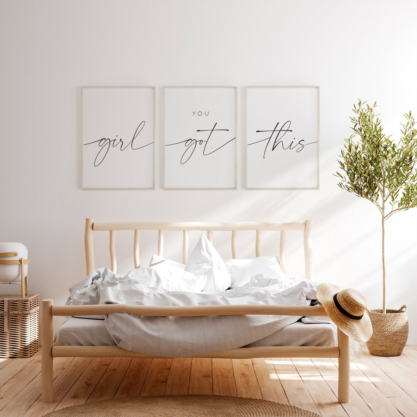 Bedroom Wall Decor Above Bed Girl You Got This Set of 3 | Etsy