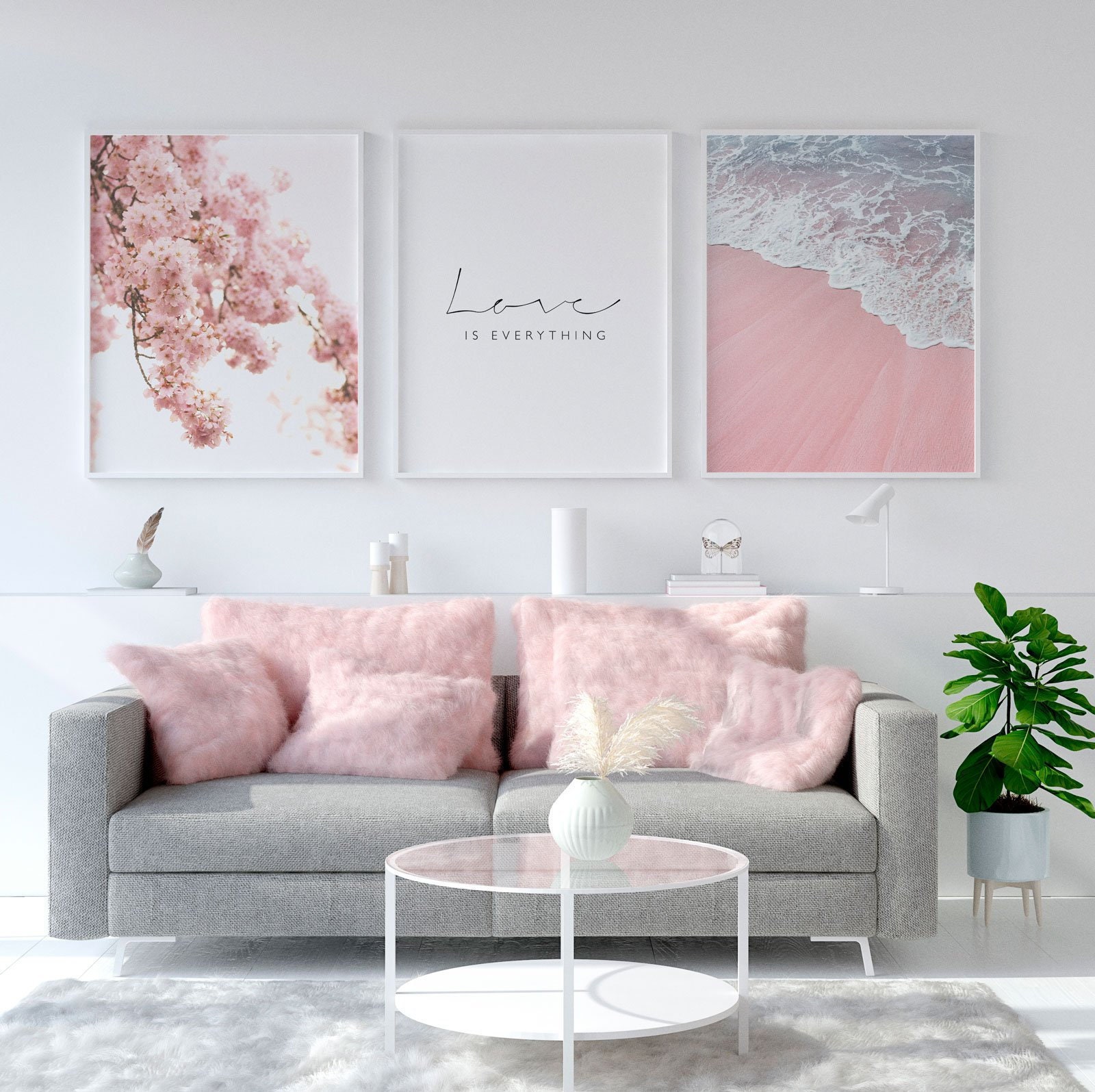 Bedroom Decor Women 3 Piece Wall Art Botanical Print Set | Etsy