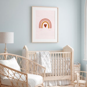 Rainbow Nursery Print, Printable Rainbow, Girl Nursery Print, Baby Room ...