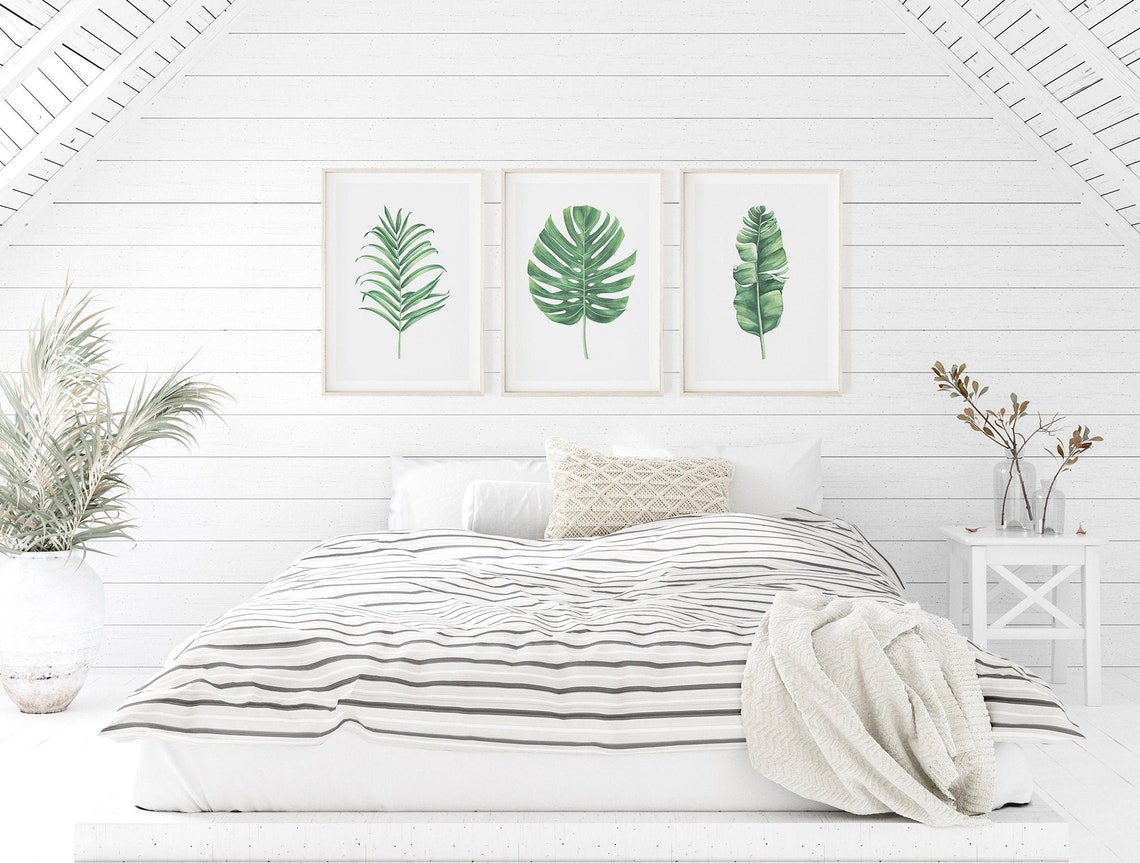 Farmhouse Wall Decor Botanical Prints Printable Art Leaves - Etsy