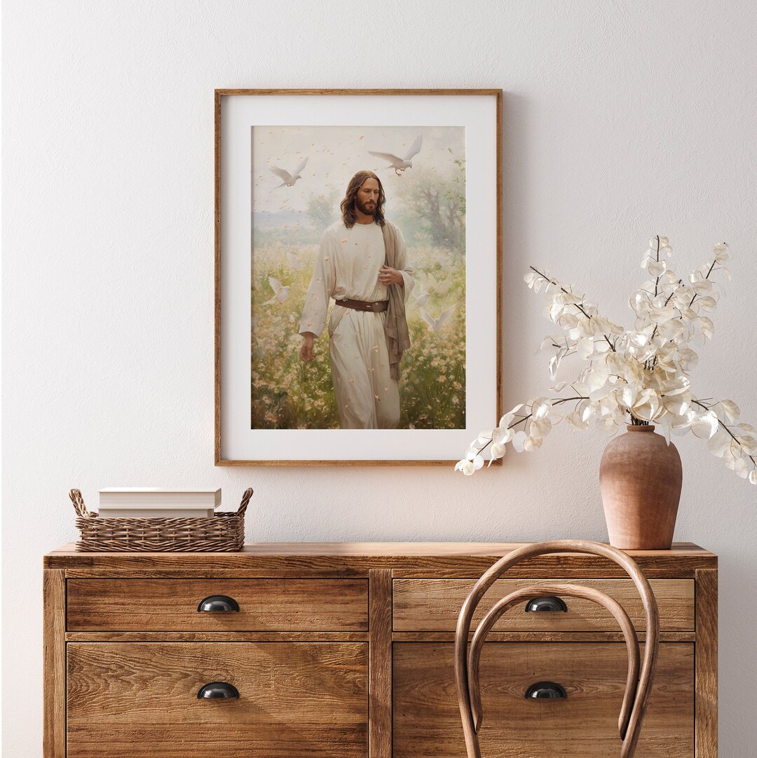 Jesus Christ Printable Wall Art, Peaceful Christian Decor ...