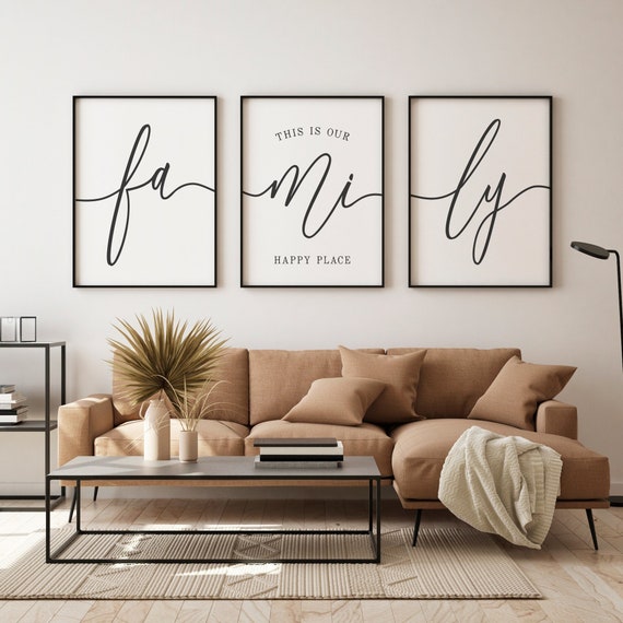This is Our Happy Place, Family Wall Decor, Set of 3 Printable, Family  Quote, Family Prints, Home Signs, Home Wall Decor, Living Room Prints -   Canada