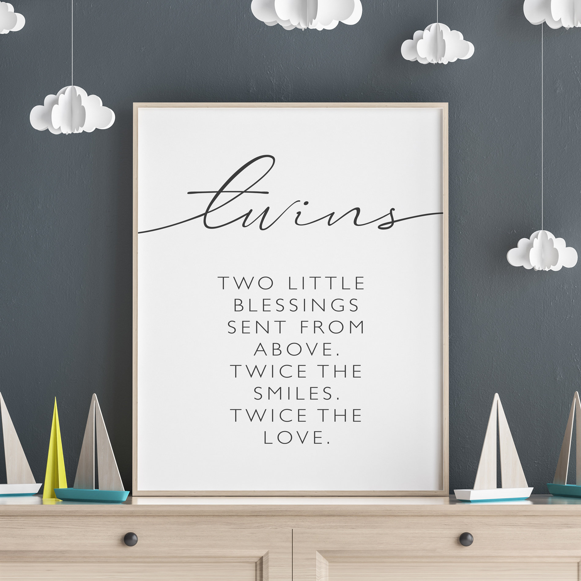 Wall Decor for Twins Twin Nursery Decor Twin Girl Wall Etsy