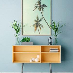 Plantas en vivo, hoja de palma, Verano Svg, Palm Tree Print, decoración de la sala de estar, arte de la pared de California, arte de la pared costera, regalo de los amantes de la playa imagen 4