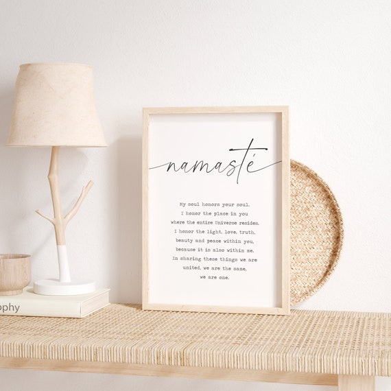 Namaste Definition Print Namaste Sign Namaste Printable 