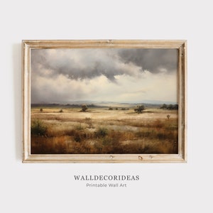 Vintage Landscape Oil Painting | Farmhouse Decor Wall Art | Cottage Wall Decor | PRINTABLE WALL ART