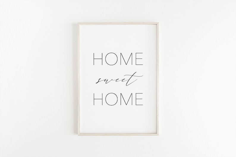 Sweet Home Printable, Wall Decor Scandinavian, Living Room Wall Art, Wall Prints Bedroom, Minimalist Print, Inspirational Quote, Poster image 2