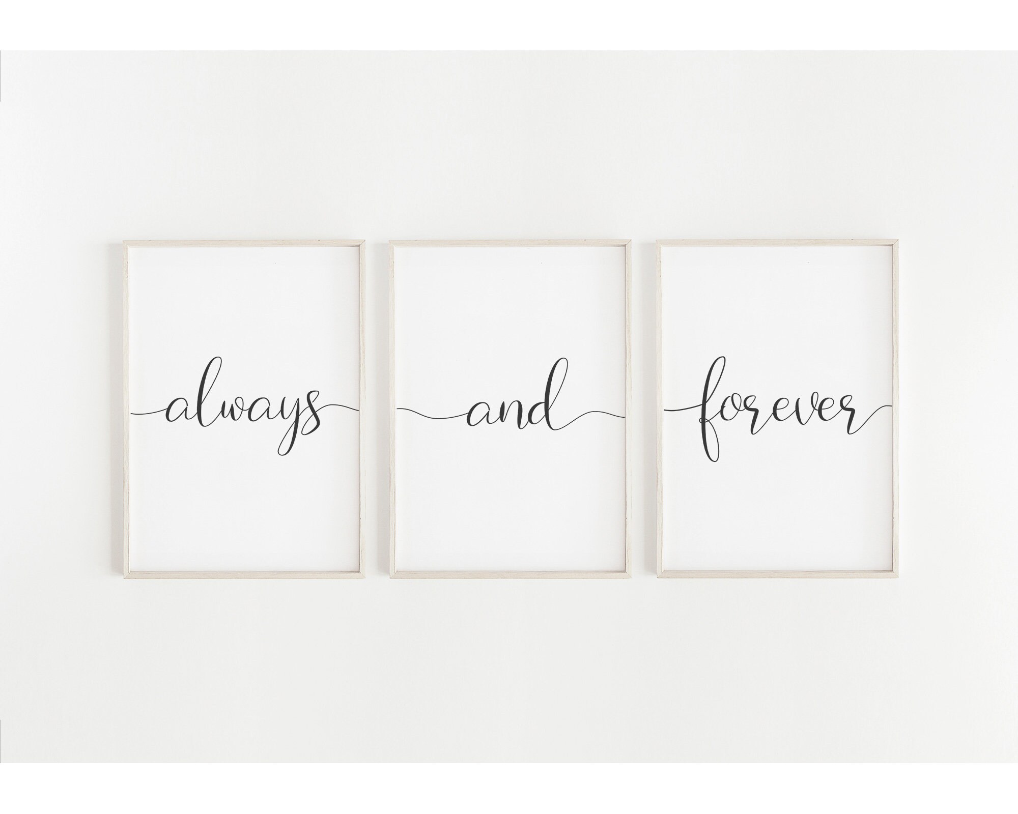 Always and Forever Printable Bedroom Print Set of 3 Above - Etsy