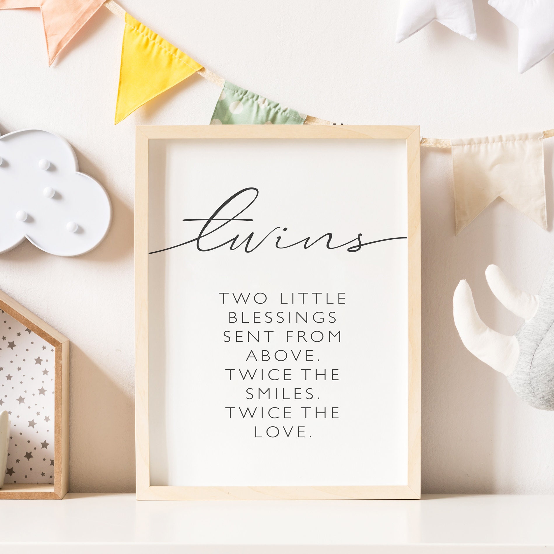 Wall Decor for Twins, Twin Nursery Decor, Twin Girl Wall Decor, Twins ...