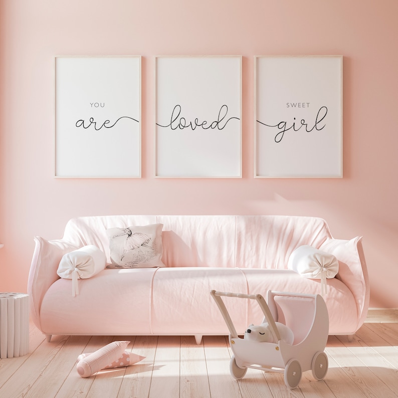 Nursery Wall Art Girl Bedroom Decor Nursery Printable Etsy