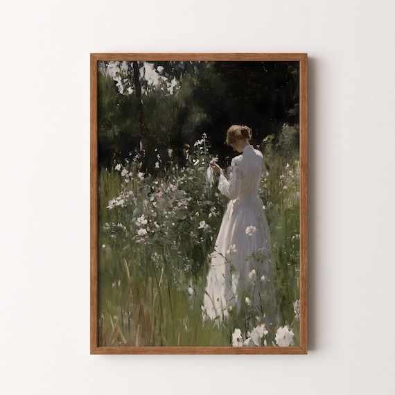 lady in white dress painting A painting of a woman in a white dress photo Free Portrait Image on Unsplash