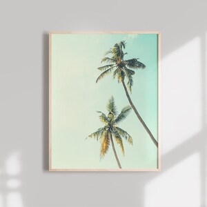 Plantas en vivo, hoja de palma, Verano Svg, Palm Tree Print, decoración de la sala de estar, arte de la pared de California, arte de la pared costera, regalo de los amantes de la playa imagen 2