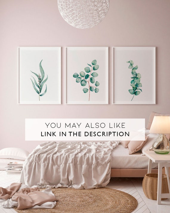 Bedroom Decor Women 3 Piece Wall Art Botanical Print Set Floral Print Wall Art Set Bedroom Decor Women Above Ded Decor Digital Print