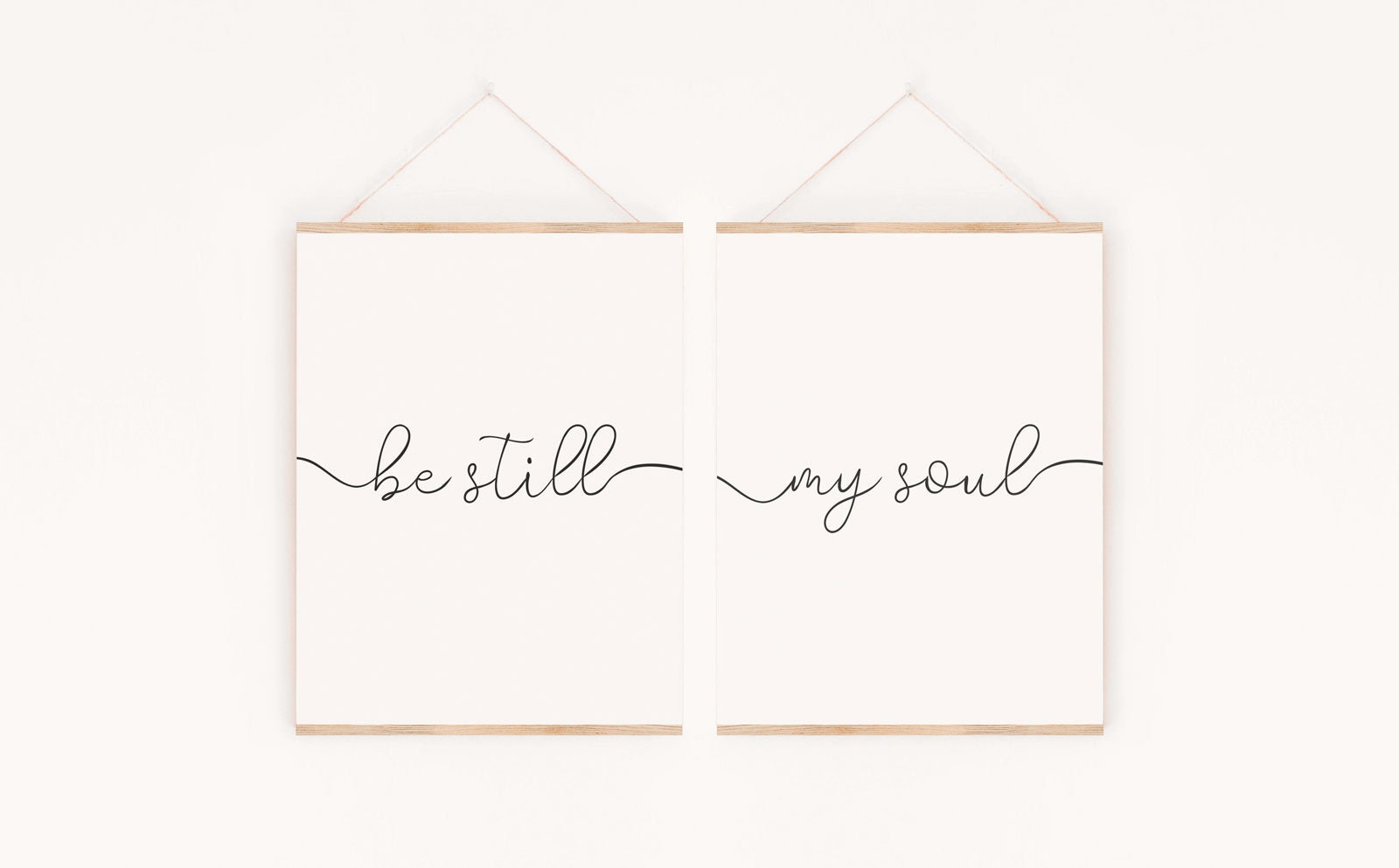 Be Still My Soul Set of 2 Print Be Still Printable Black - Etsy