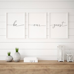 Be Our Guest Sign, Be Our Guest Printable, Guest Room Wall Decor, Guest ...