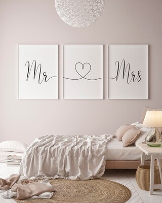 Mr. & Mrs. Set Biancheria Da Letto 4 Pezzi Per Coppie, Microfibra, 2 Copripiumini 135x200 Cm E 2 Federe 80x80 Cm, Amore Partner, Oeko-Tex