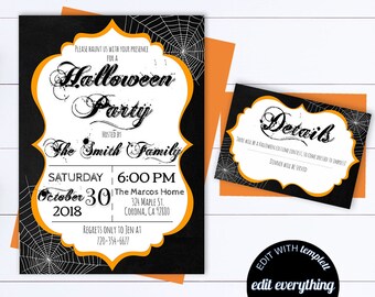 adult halloween invitation etsy halloween printable invitations