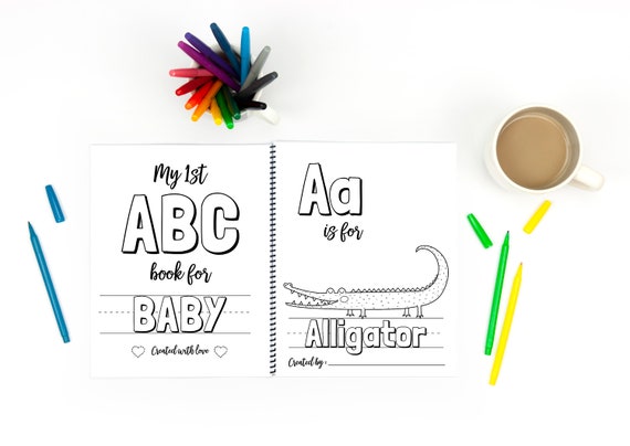 Printable ABC Book Baby Shower Activity Animal Alphabet Baby | Etsy
