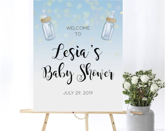 Poppin' Bottles Baby Shower Signo de bienvenida Oro Baby Shower Signo de bienvenida Champagne Bubbles Baby Shower Signo de bienvenida Poppin' Bottles Ducha