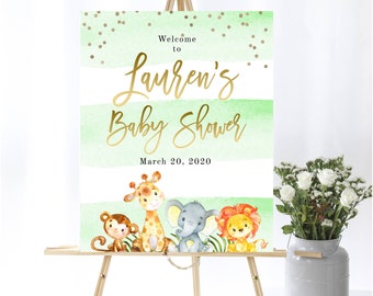 Safari Baby Shower Welcome Sign Baby Welcome Sign Elephant Baby Shower Decor Welcome Shower Sign Printable Welcome Sign Printable Sign
